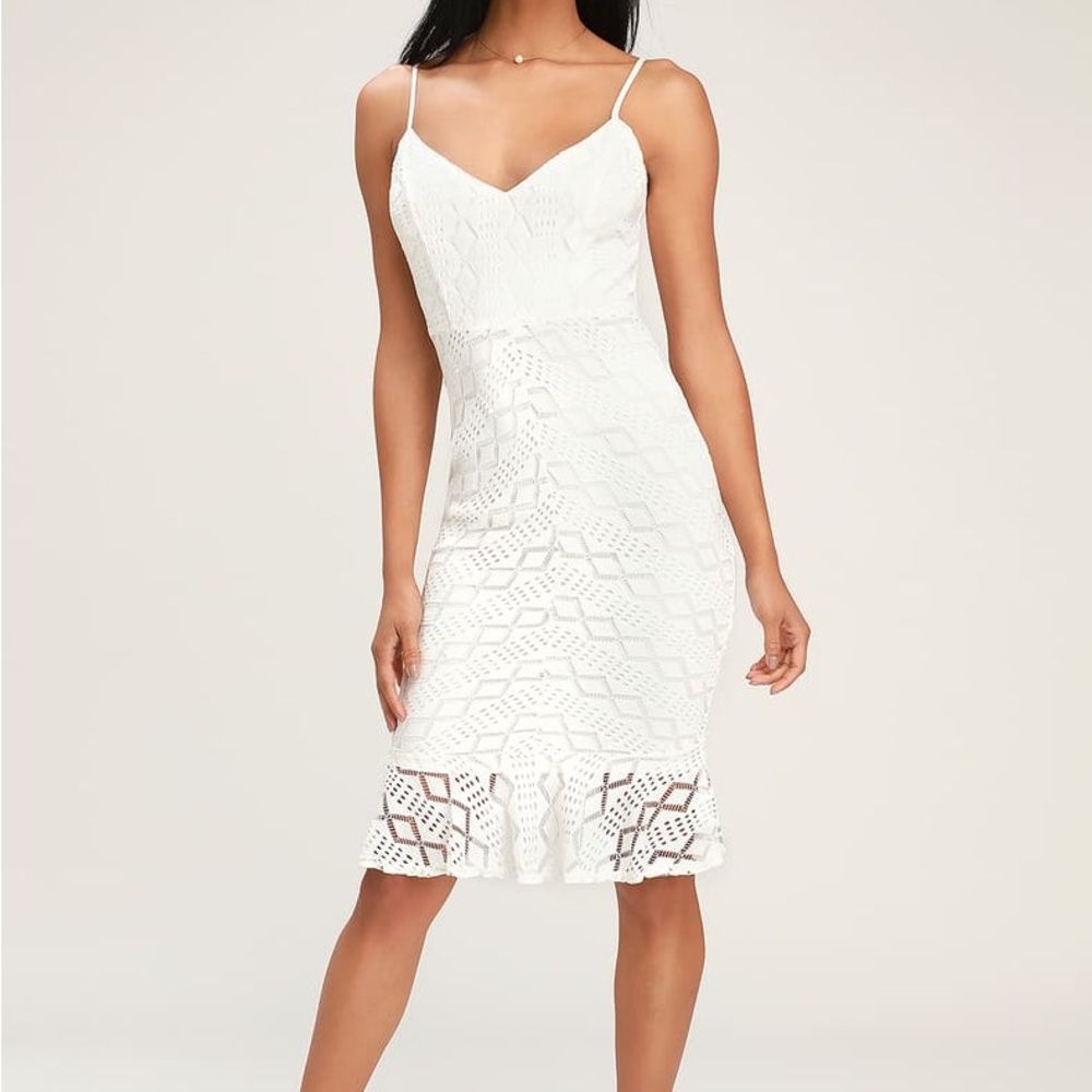 Lulus White Lace Dress - Small